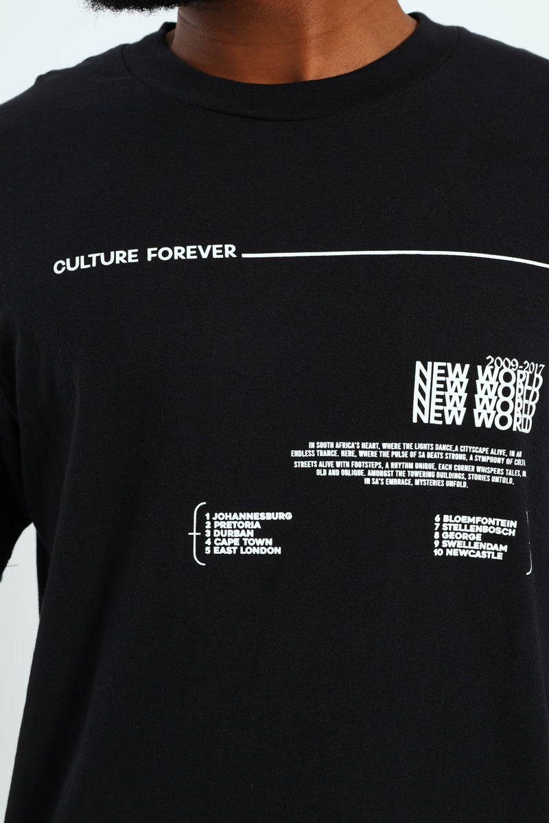 Culture Front & Back Tee - Black