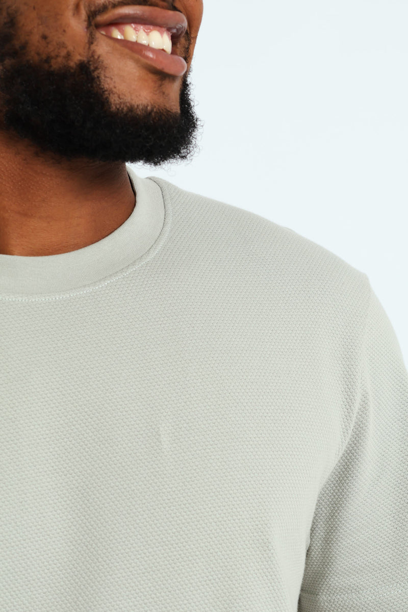 Waffle Crew Surf Interest Tee - Grey
