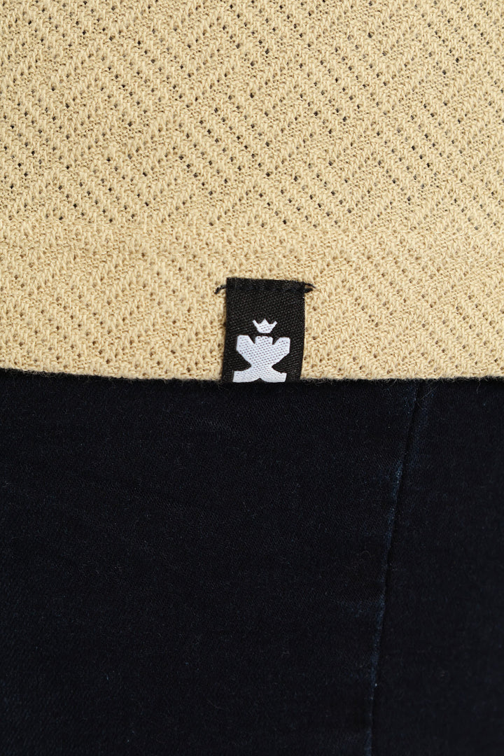 Pointelle Textured Tee - Stone