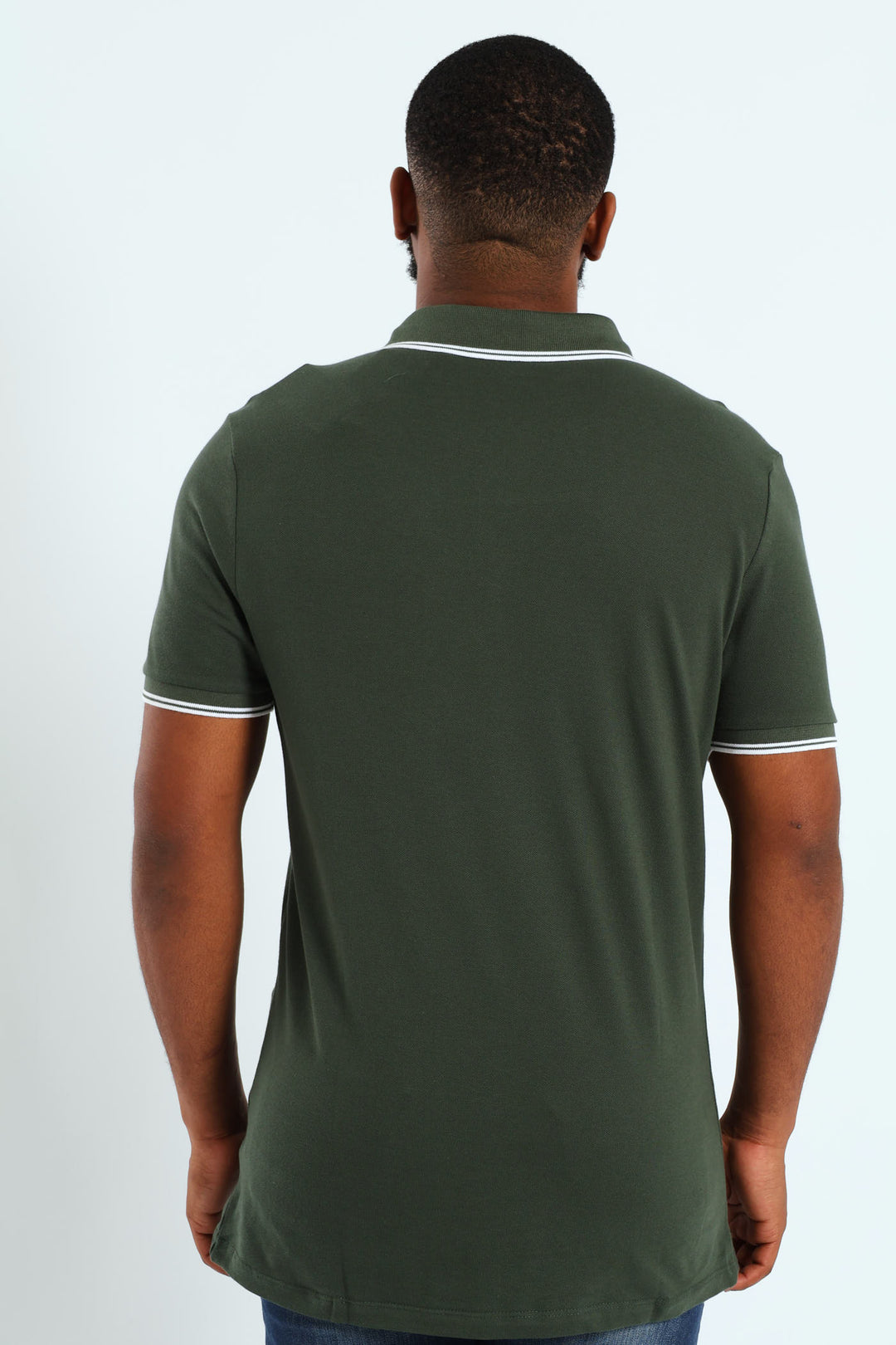 Tipped Core Polo Golfer - Forest Green