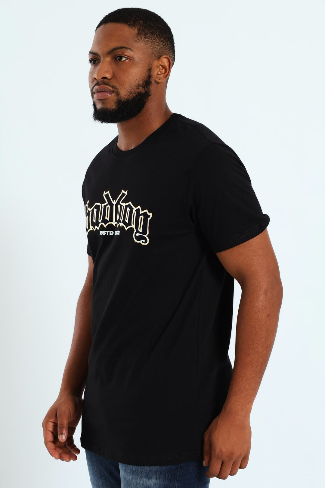 Gothic Text Tee - Black