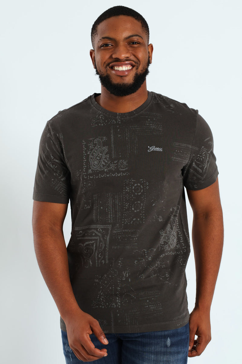 Lasered Print Tee - Grey