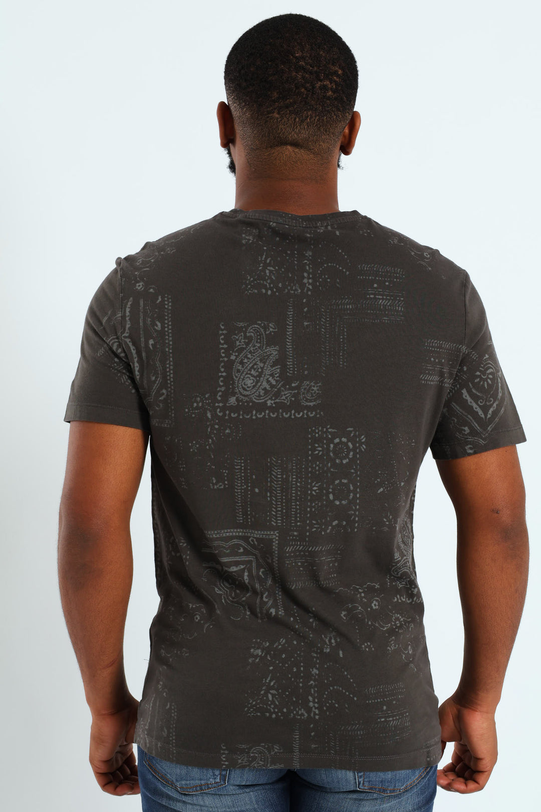 Lasered Print Tee - Grey