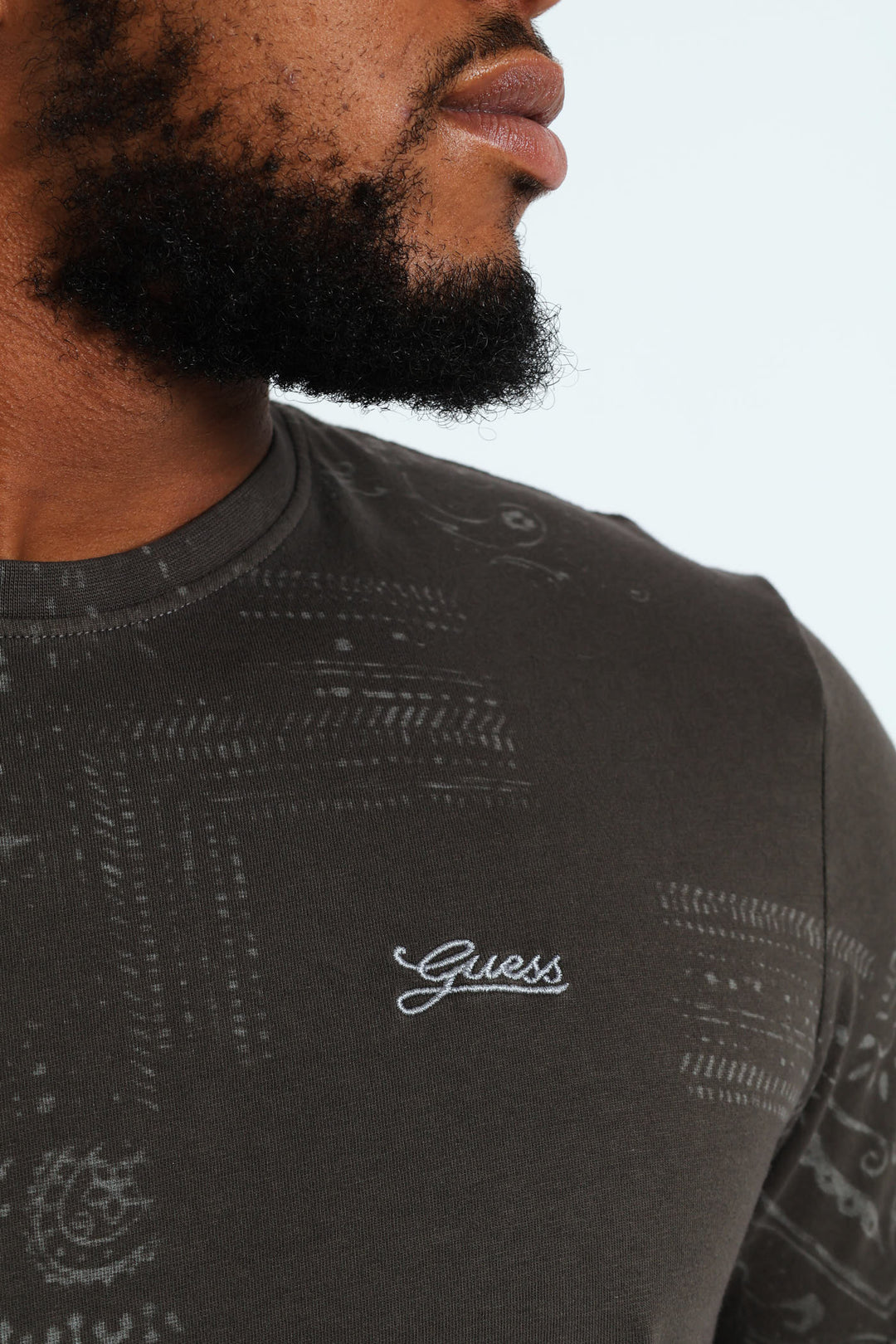 Lasered Print Tee - Grey