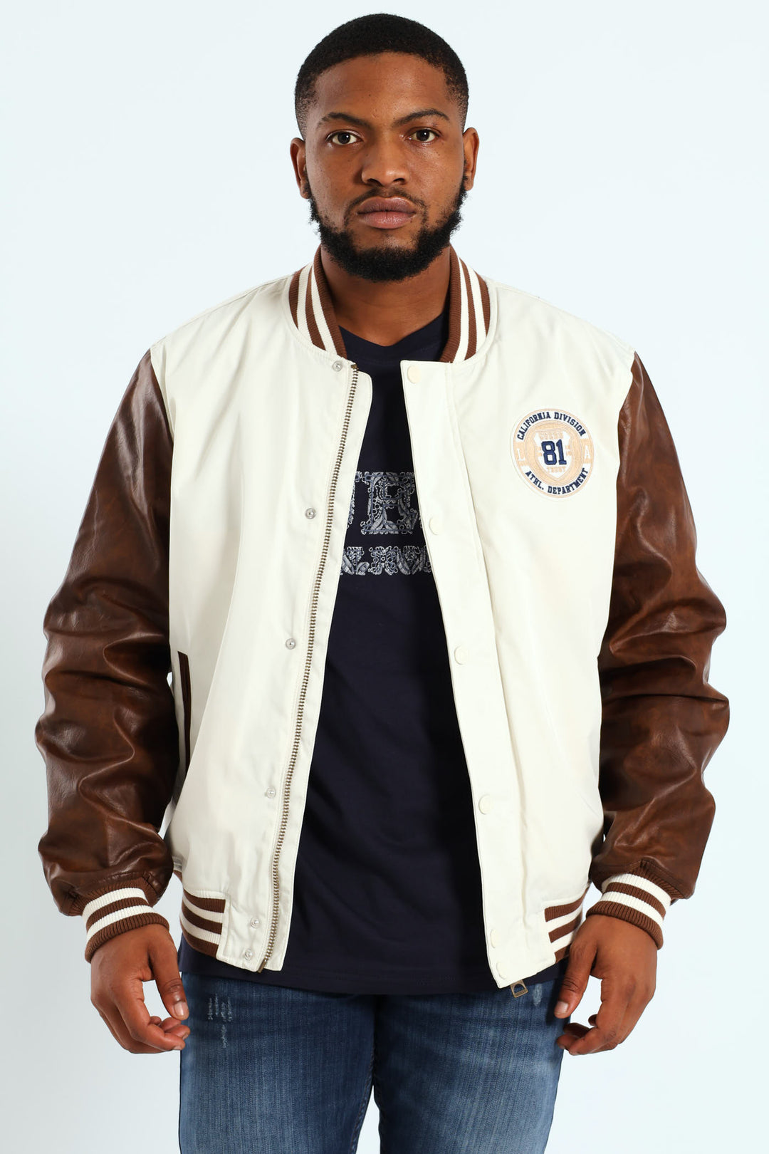Varsity Bomber Jacket - Vanilla