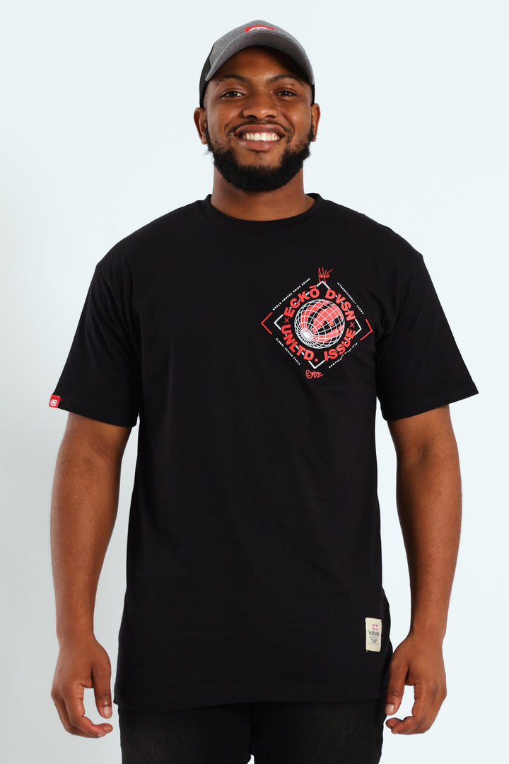 Rhino Globe Tee - Black/Red