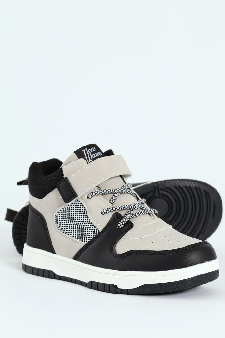 Boys Hitop Sneaker - Charcoal
