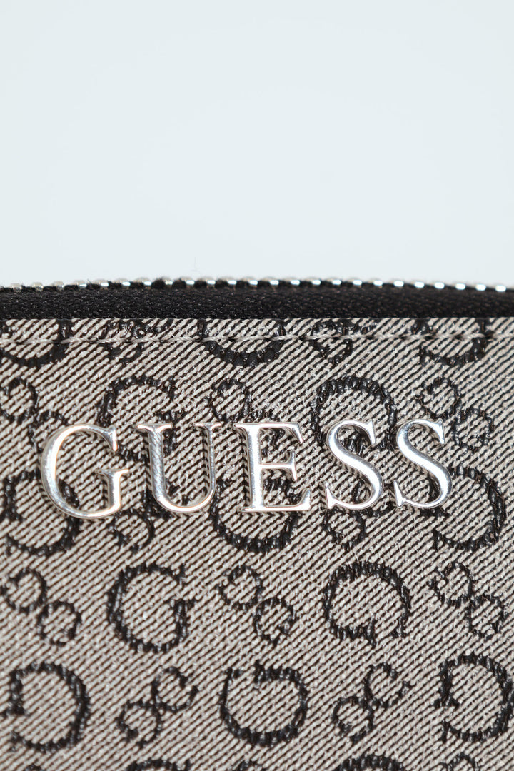Abbas Large Zip Around Purse - Grey