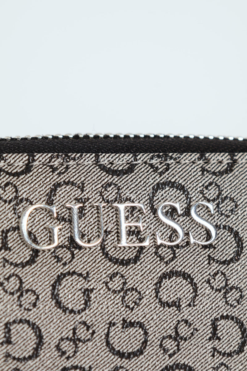 Abbas Large Zip Around Purse - Grey