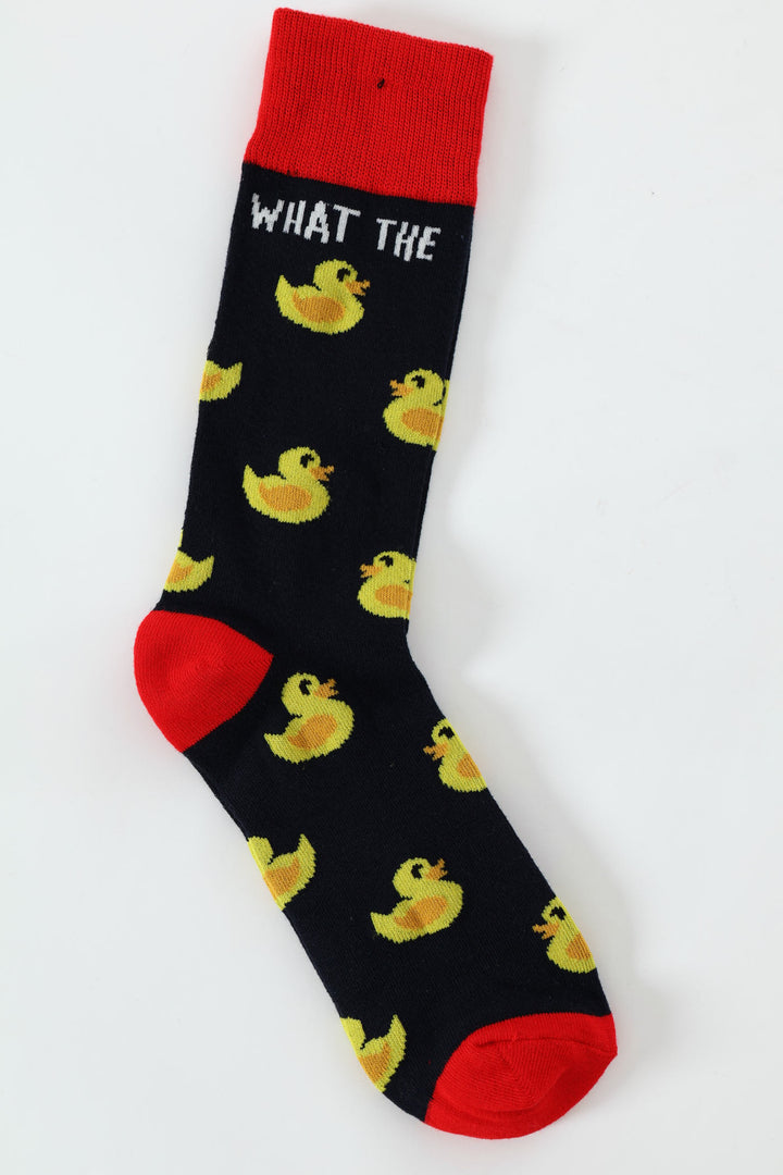 Single Duck Anklet Socks - Black