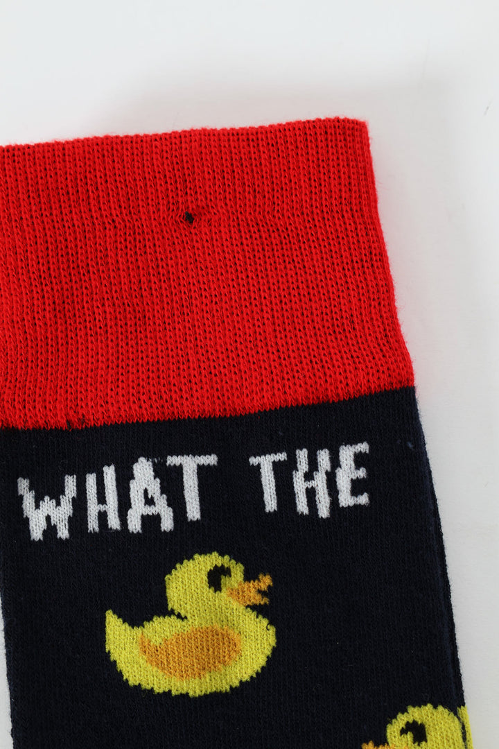 Single Duck Anklet Socks - Black