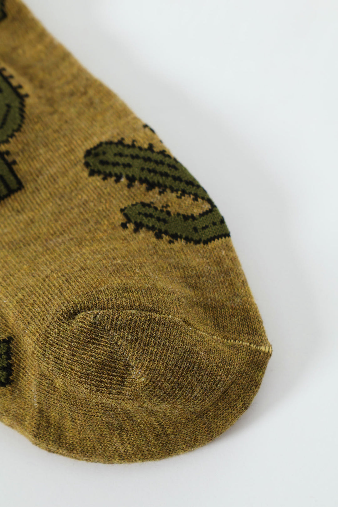 Single Cactus Anklet Socks - Olive