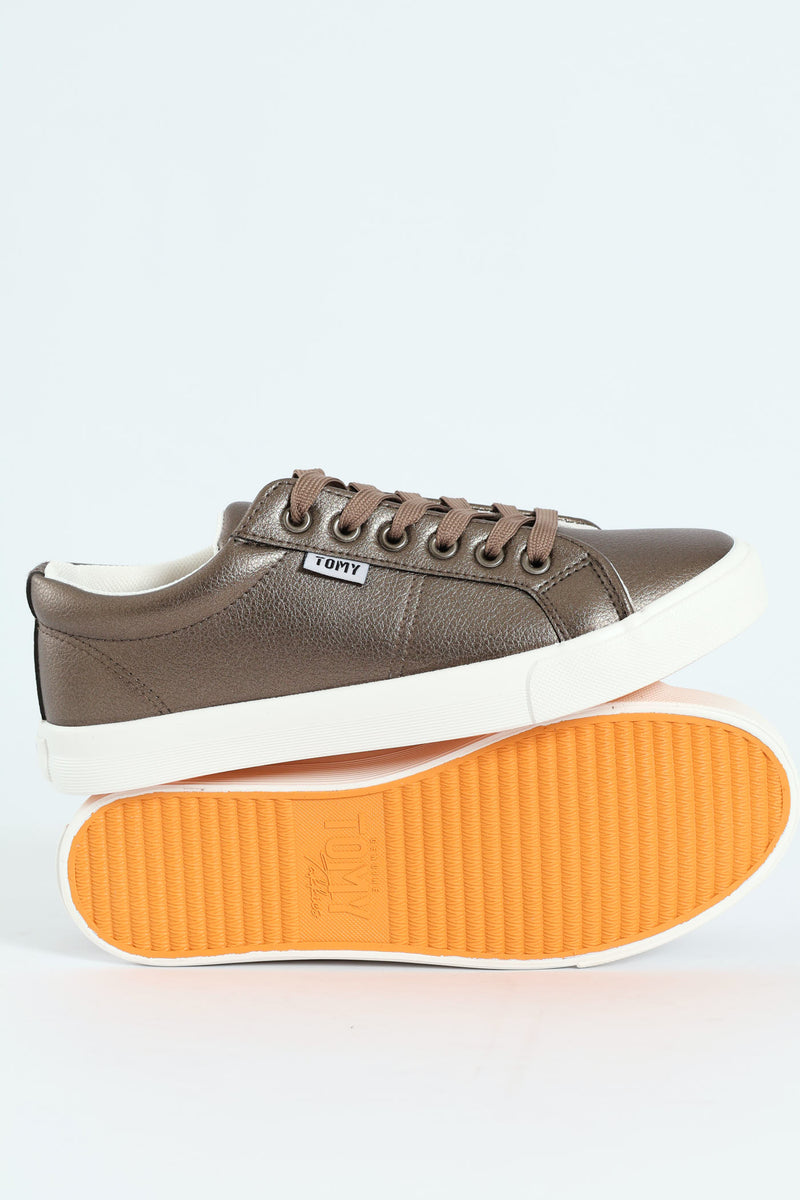 Simone Lace Up Sneaker - Bronze