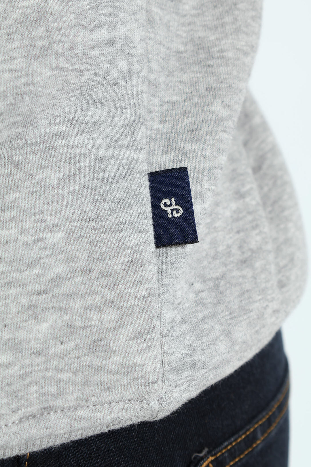 Plain Fleece Pullover Hoodie - Grey Melange