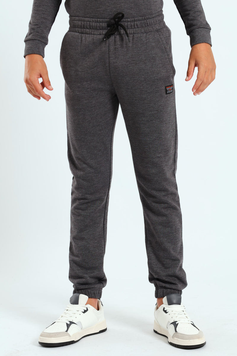 Boys Fleece Jogger - Charcoal Melange