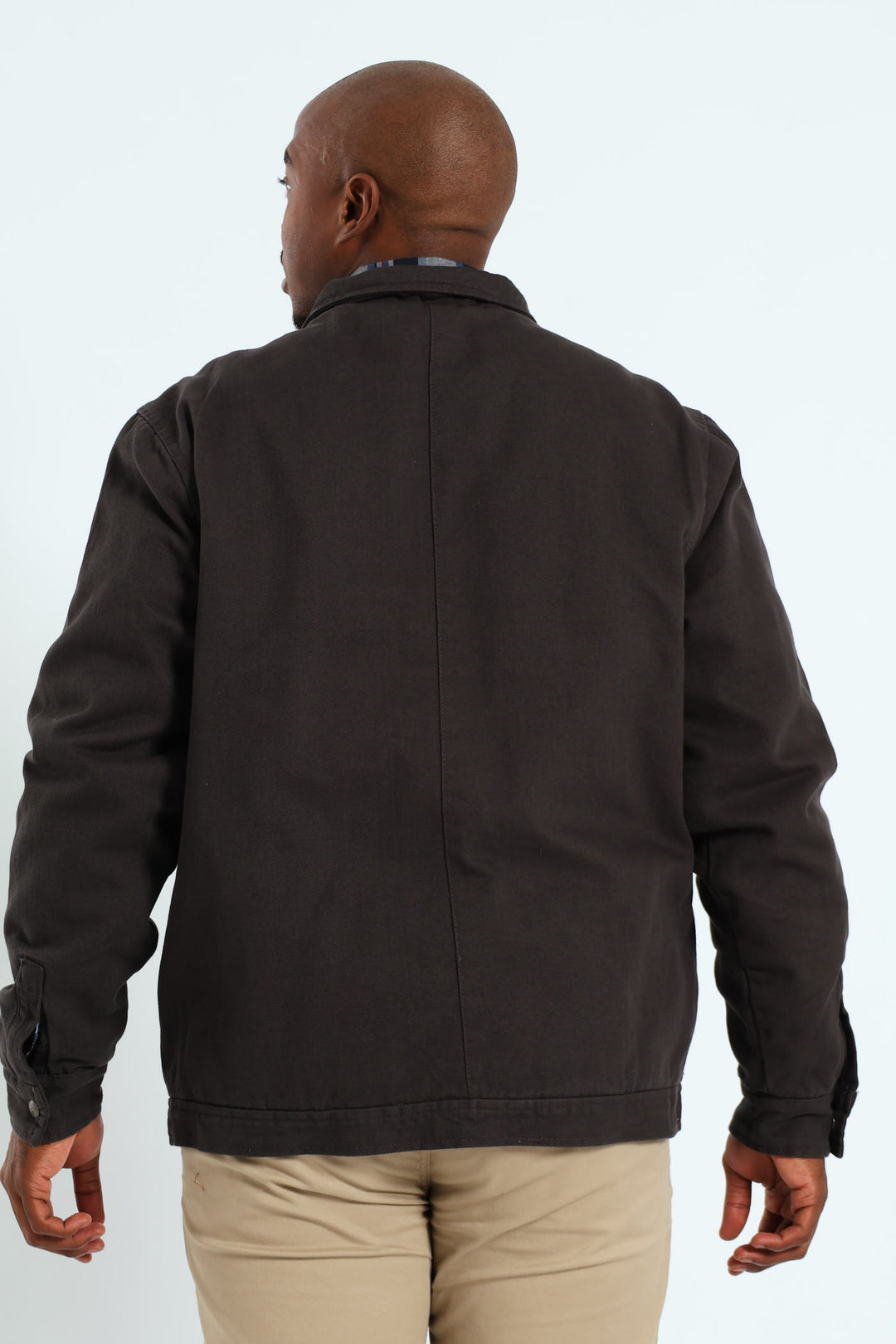 Cotton Trucker Jacket - Charcoal