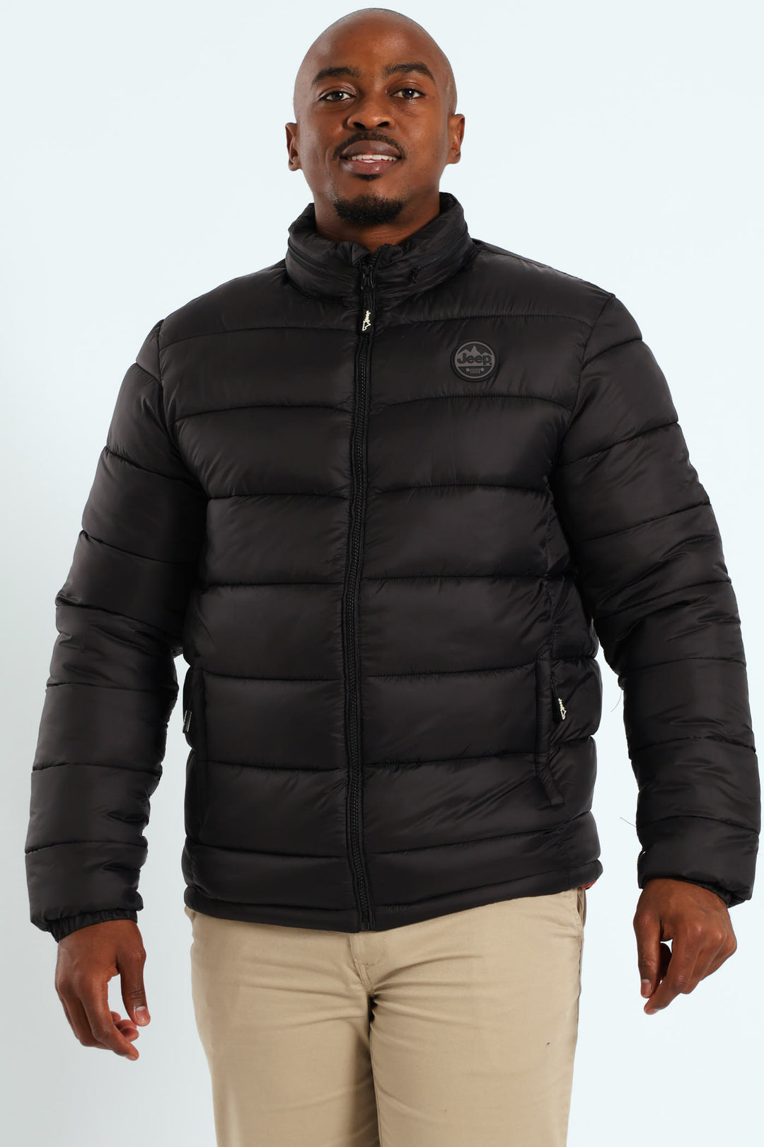 Long Sleeve Puffer Jacket - Black