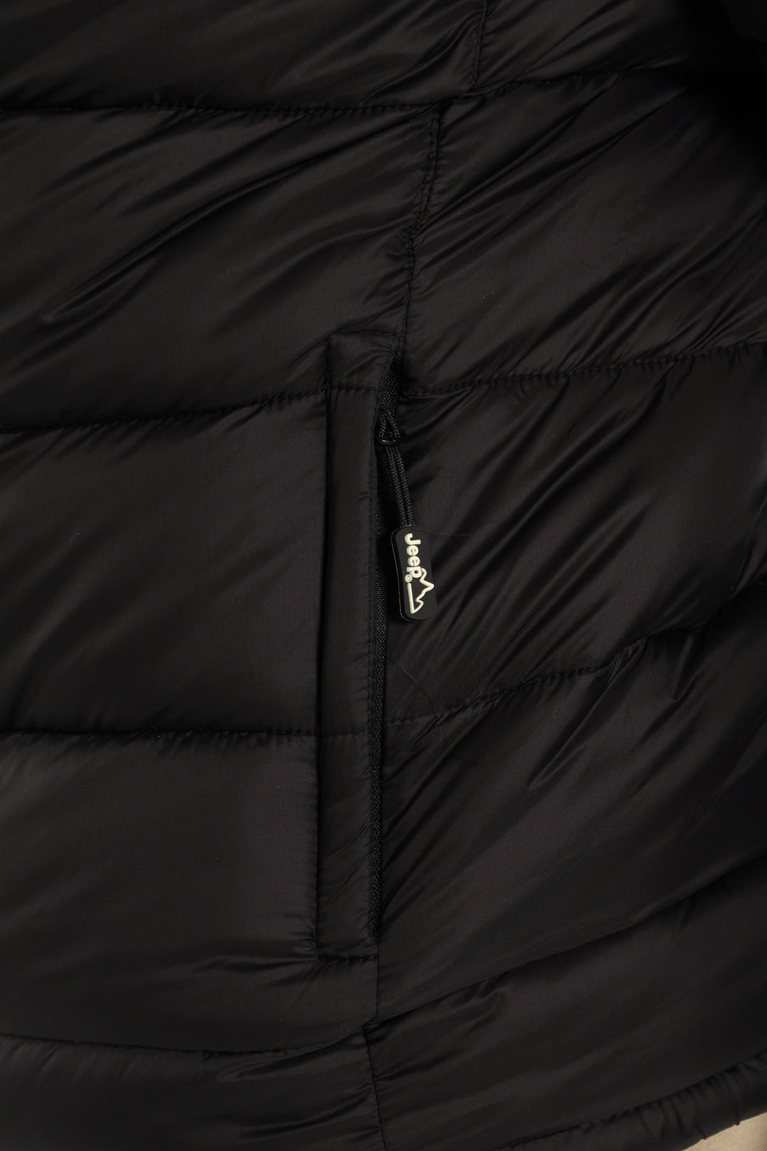 Long Sleeve Puffer Jacket - Black