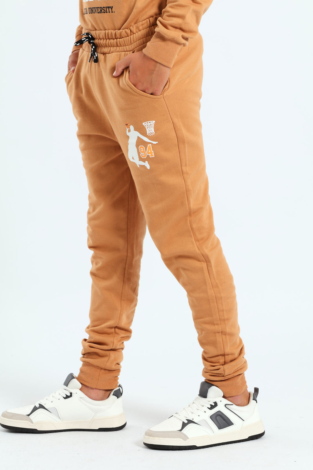 Boys Basketball Jogger - Brown