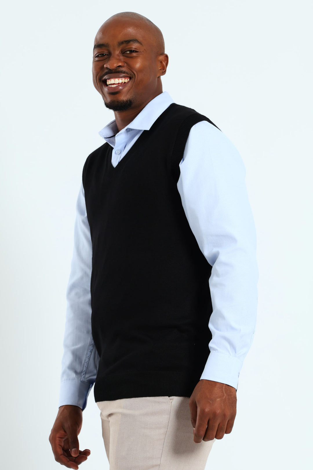 Mens Knit Vest - Black Edgars Mens Knit Vest - Black Edgars