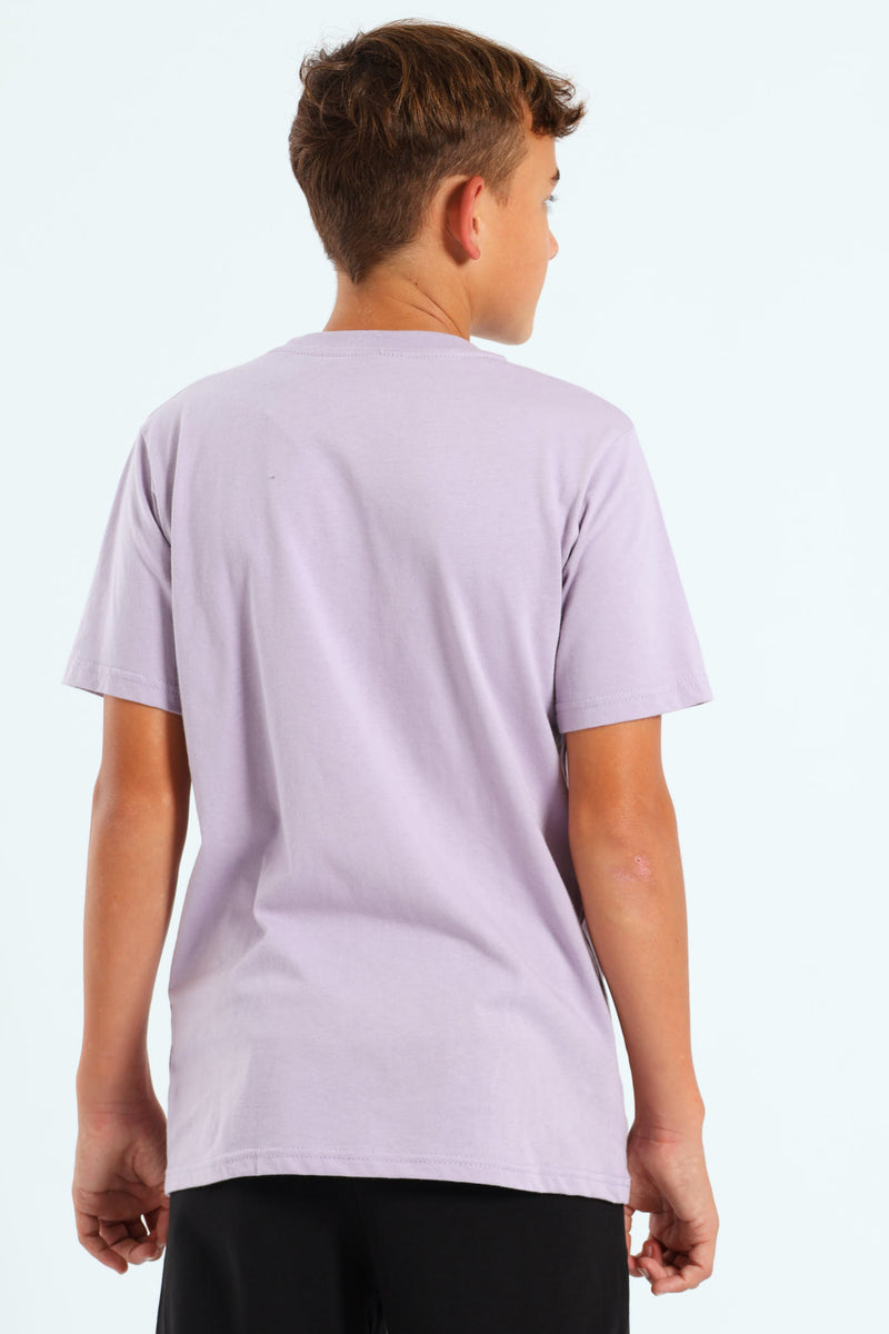 Boys Gamer Gel Print Tee - Lilac