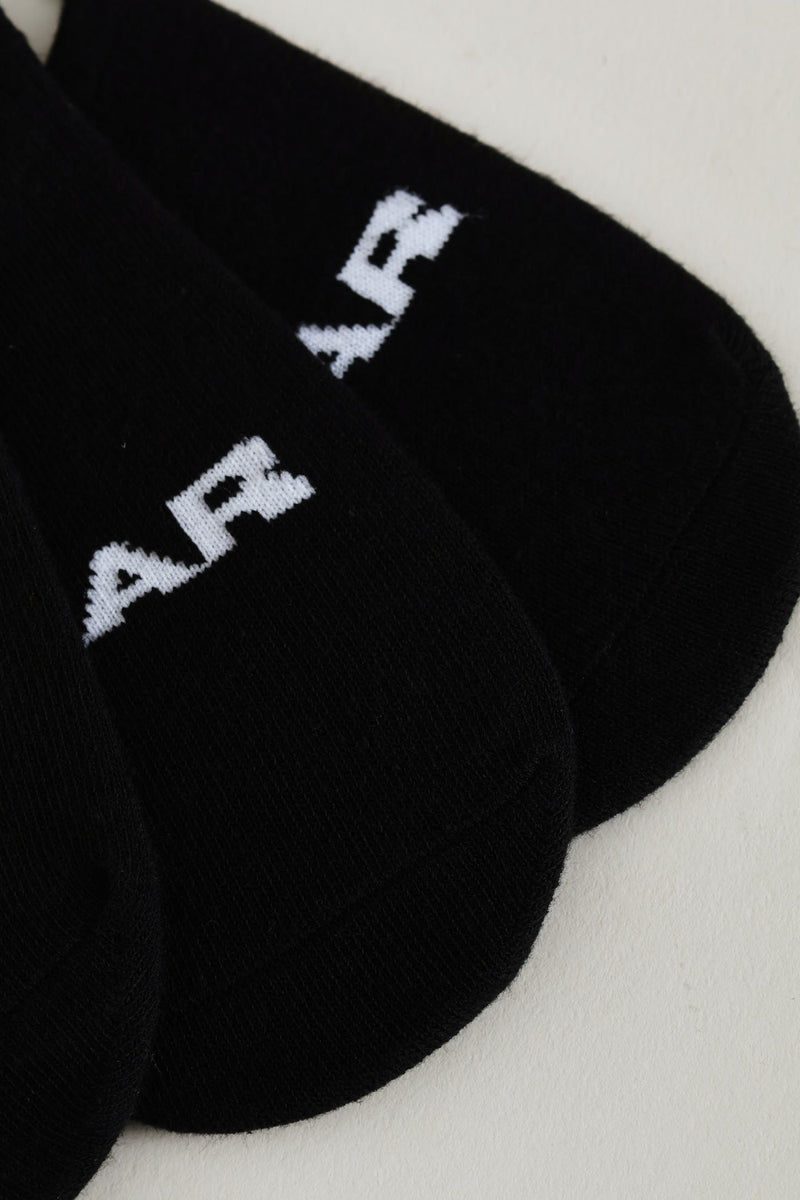 3 Pack Sneaker Socks - Black