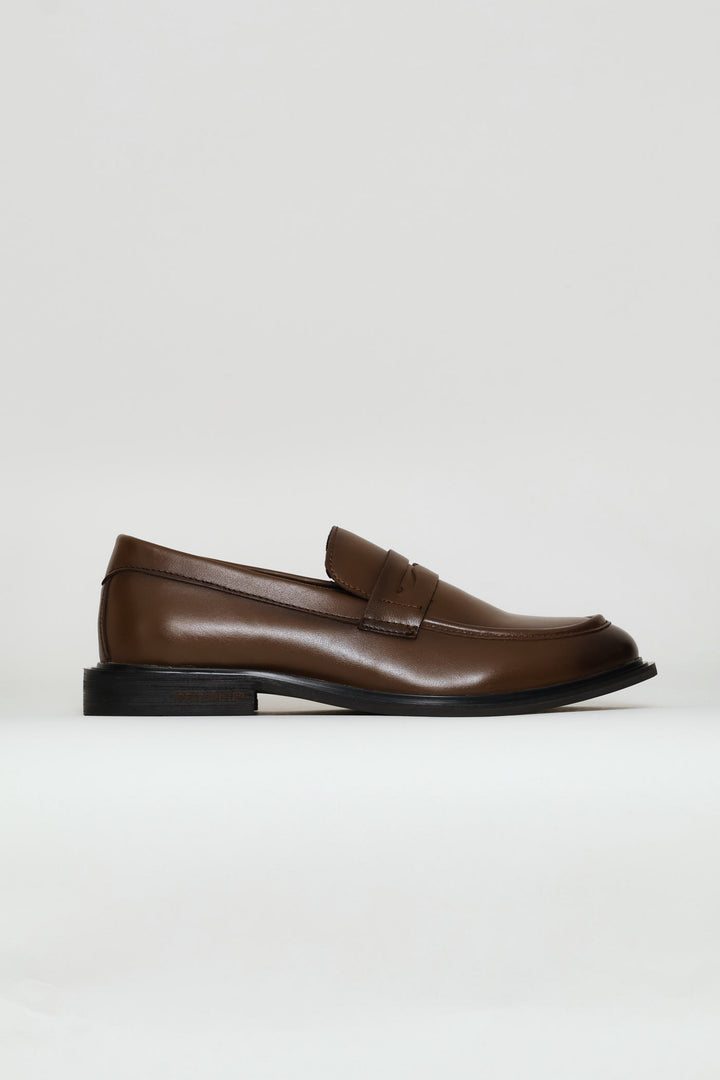 Leather Formal Penny Moccasin - Chocolate