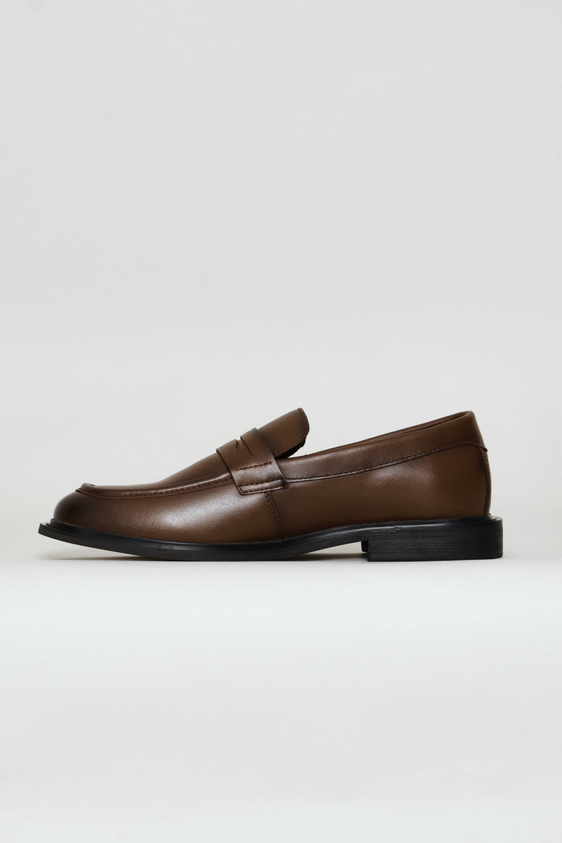 Leather Formal Penny Moccasin - Chocolate