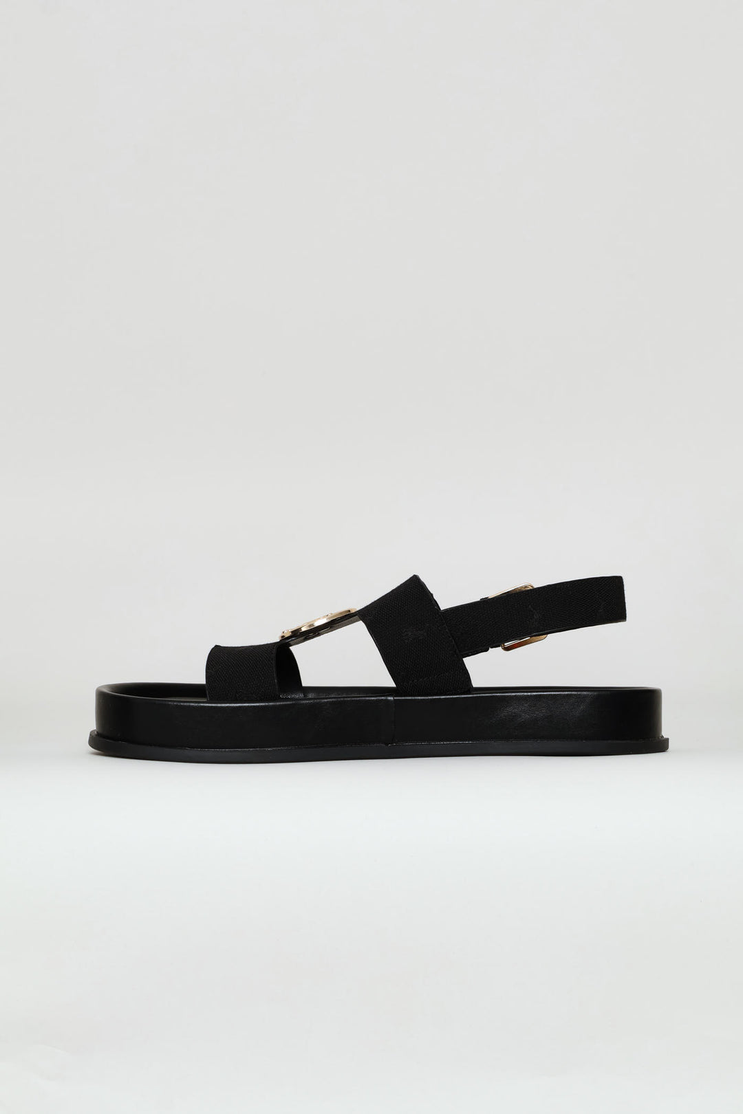 Moulded Unit Trim Twill Sandal - Black