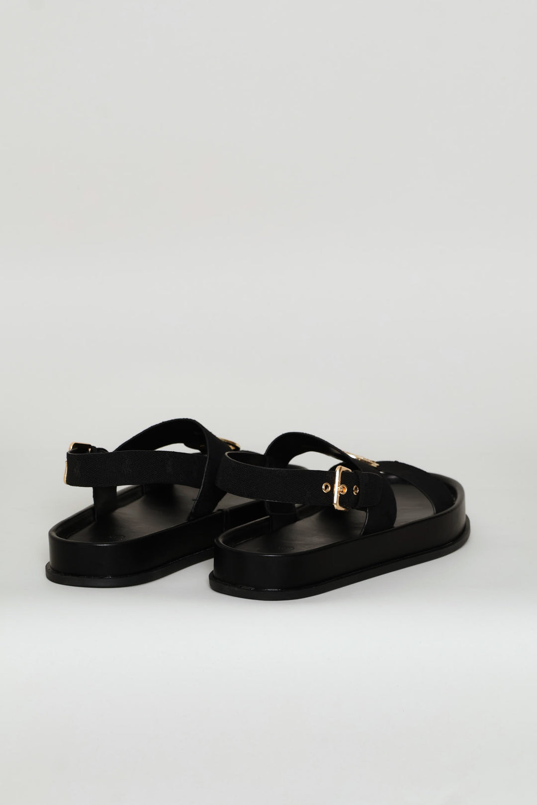 Moulded Unit Trim Twill Sandal - Black
