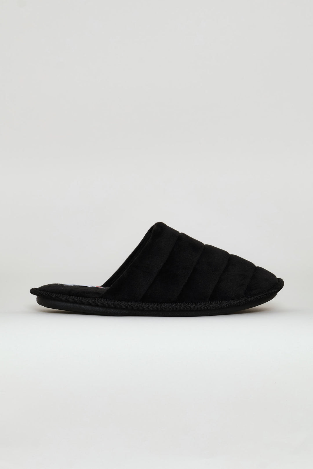 Plush Upper Comfort Slipper - Black