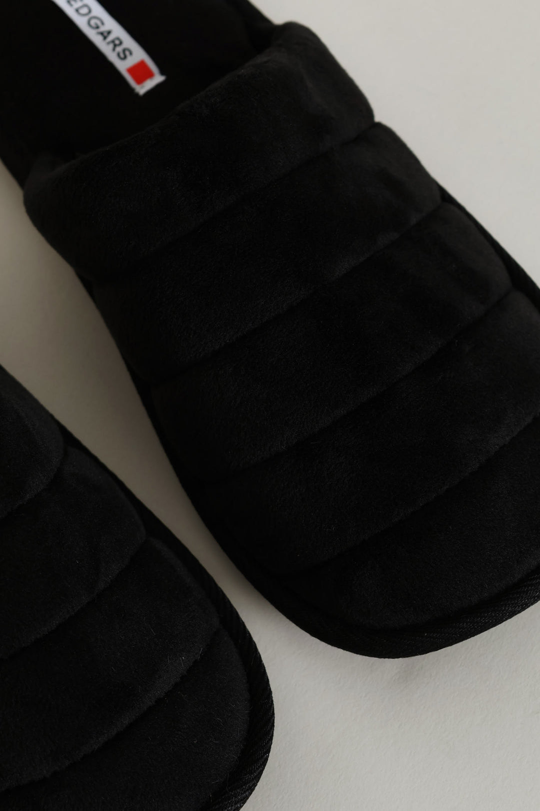 Plush Upper Comfort Slipper - Black