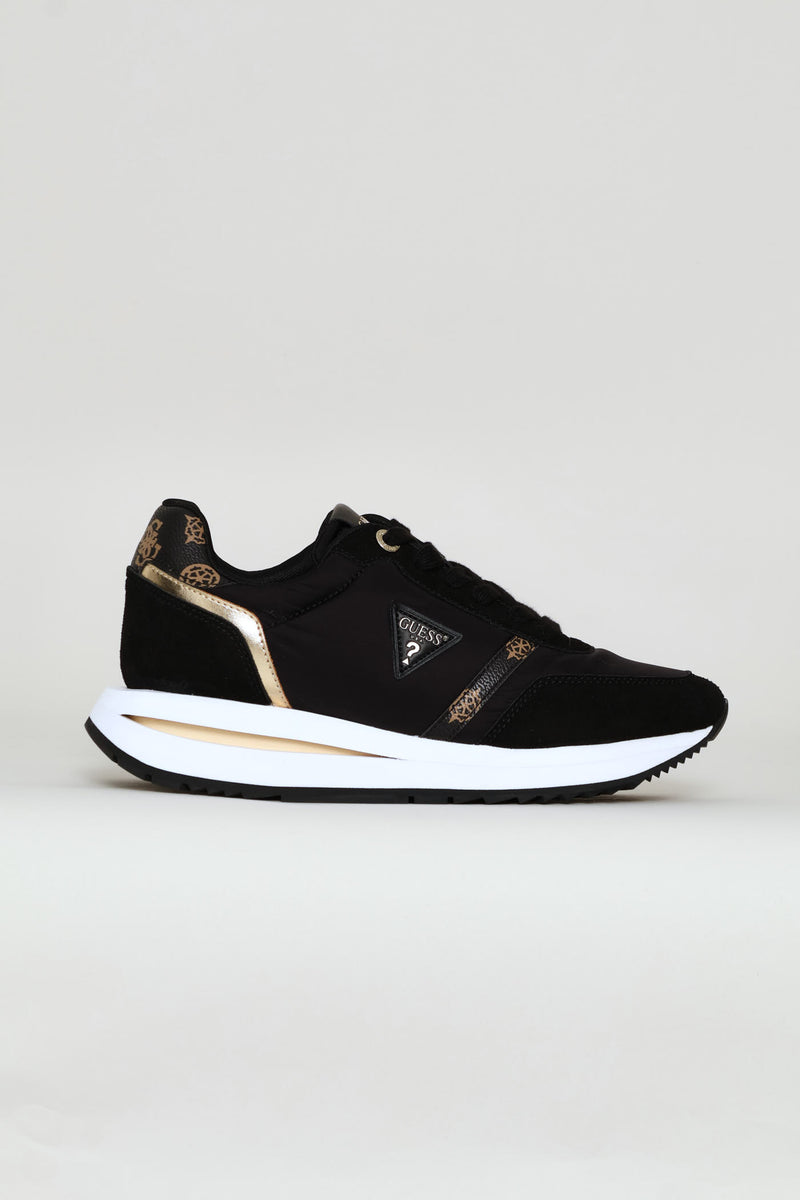 Gold Trim Detail Sneaker - Black