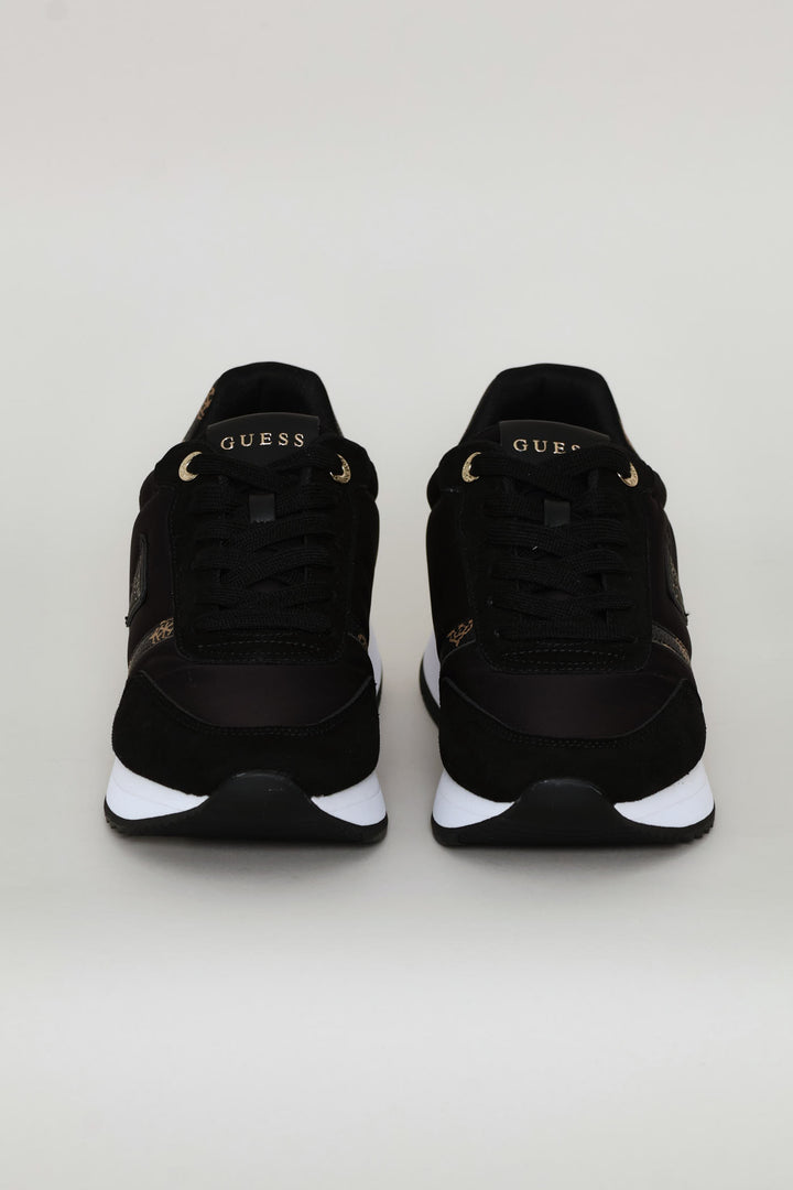 Gold Trim Detail Sneaker - Black