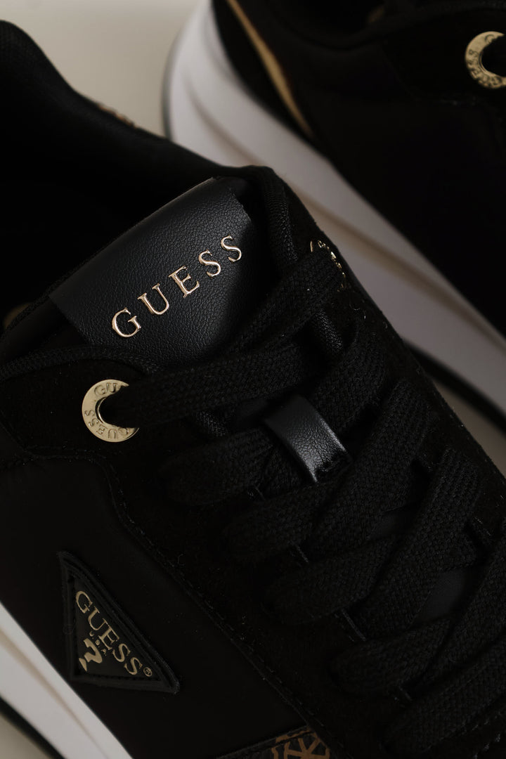Gold Trim Detail Sneaker - Black