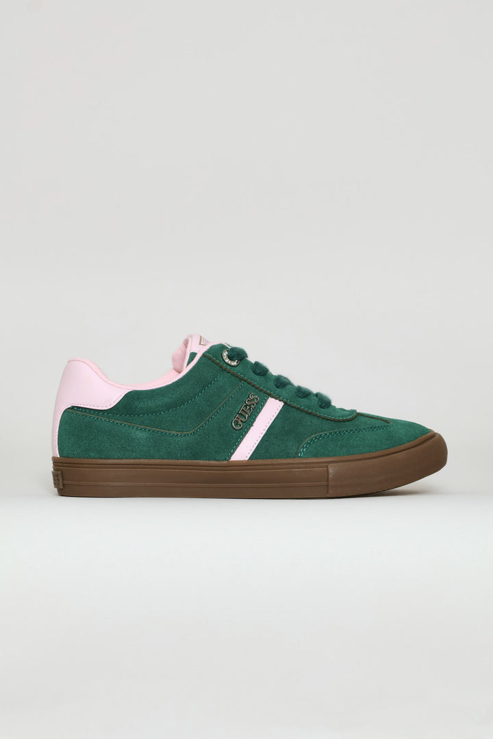 Mock Suede Gumsole Sneaker - Green