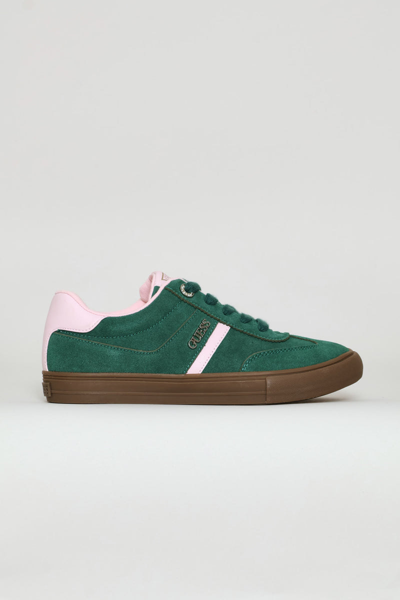 Mock Suede Gumsole Sneaker - Green