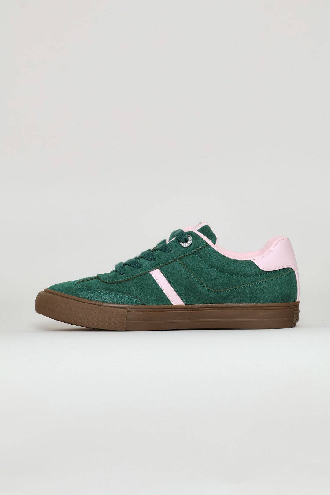 Mock Suede Gumsole Sneaker - Green