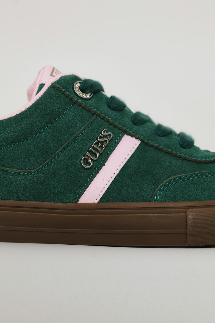 Mock Suede Gumsole Sneaker - Green
