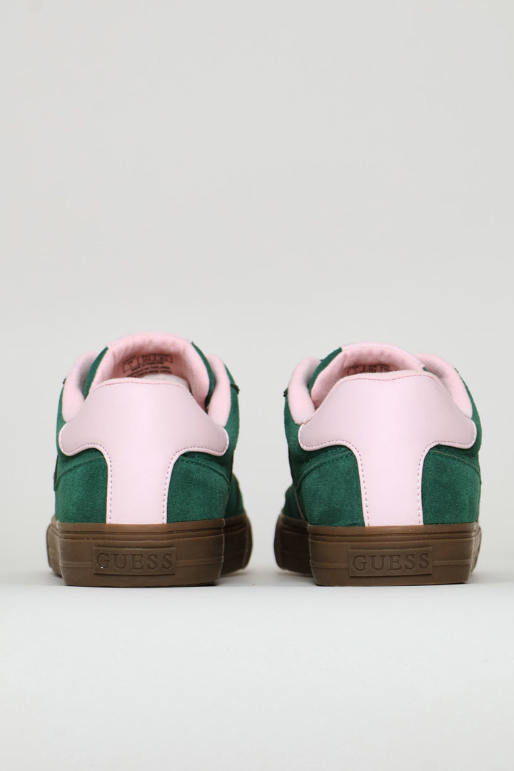 Mock Suede Gumsole Sneaker - Green