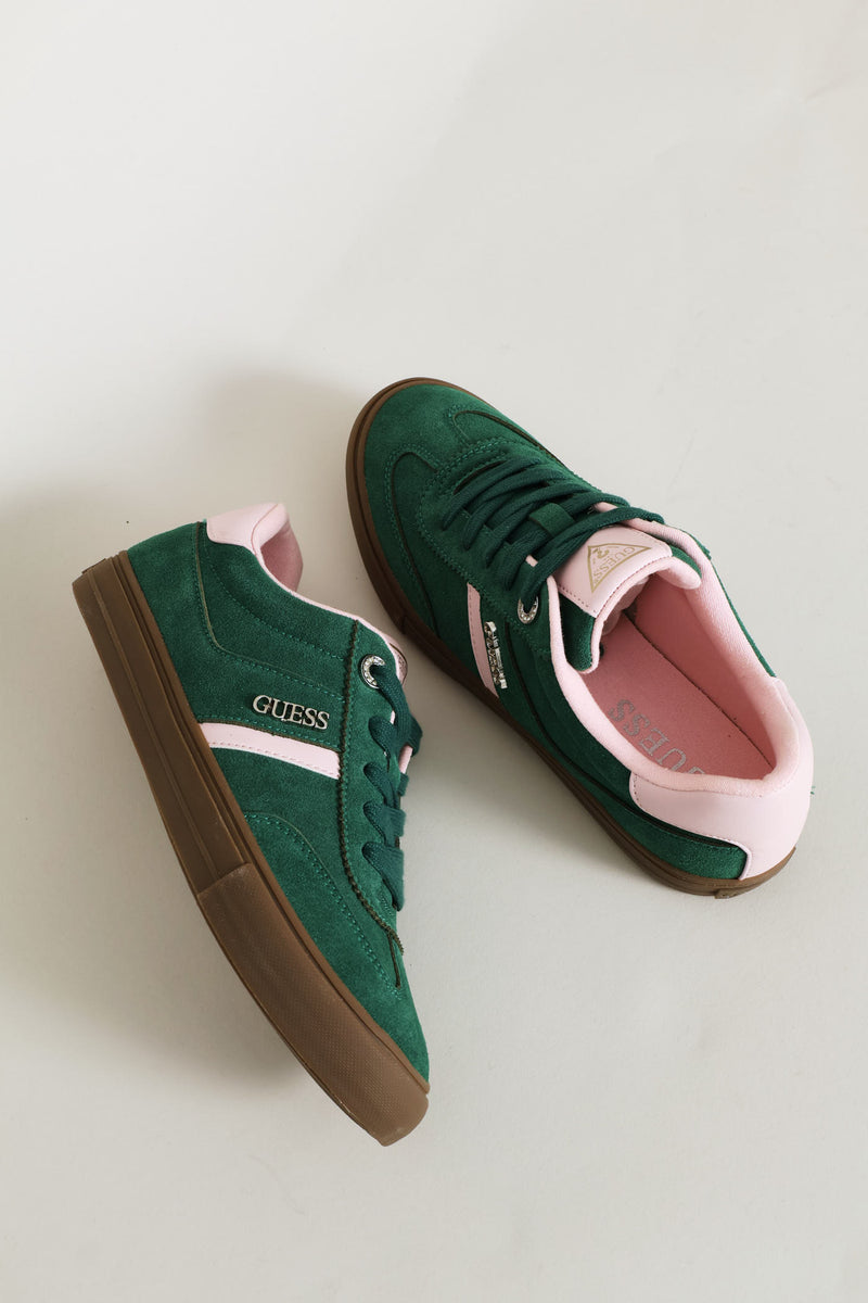 Mock Suede Gumsole Sneaker - Green