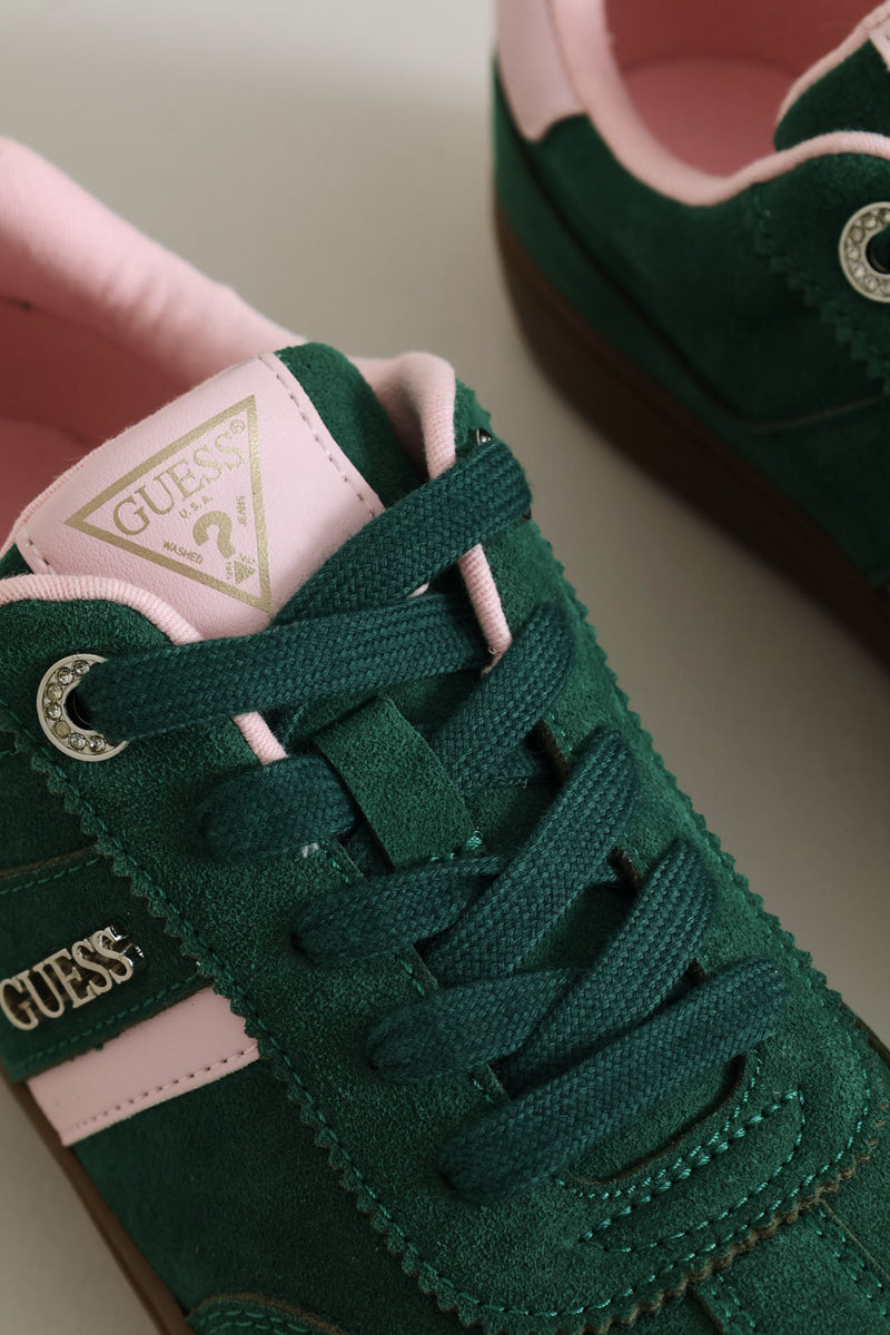 Mock Suede Gumsole Sneaker - Green