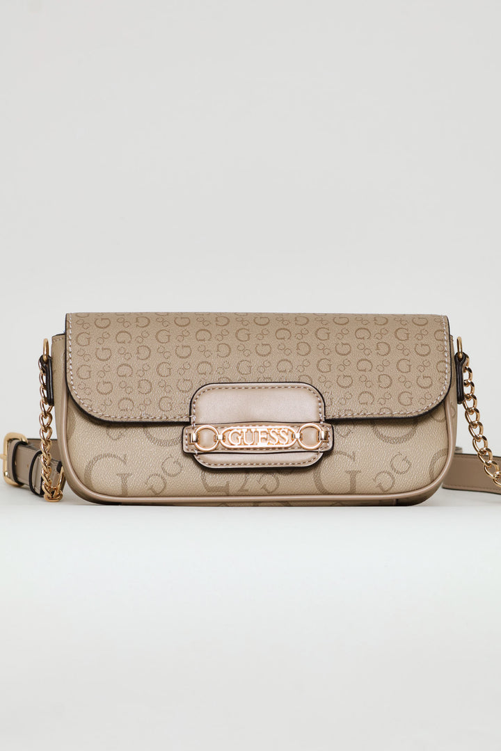 Daisee Flap Crossbody Bag - Taupe