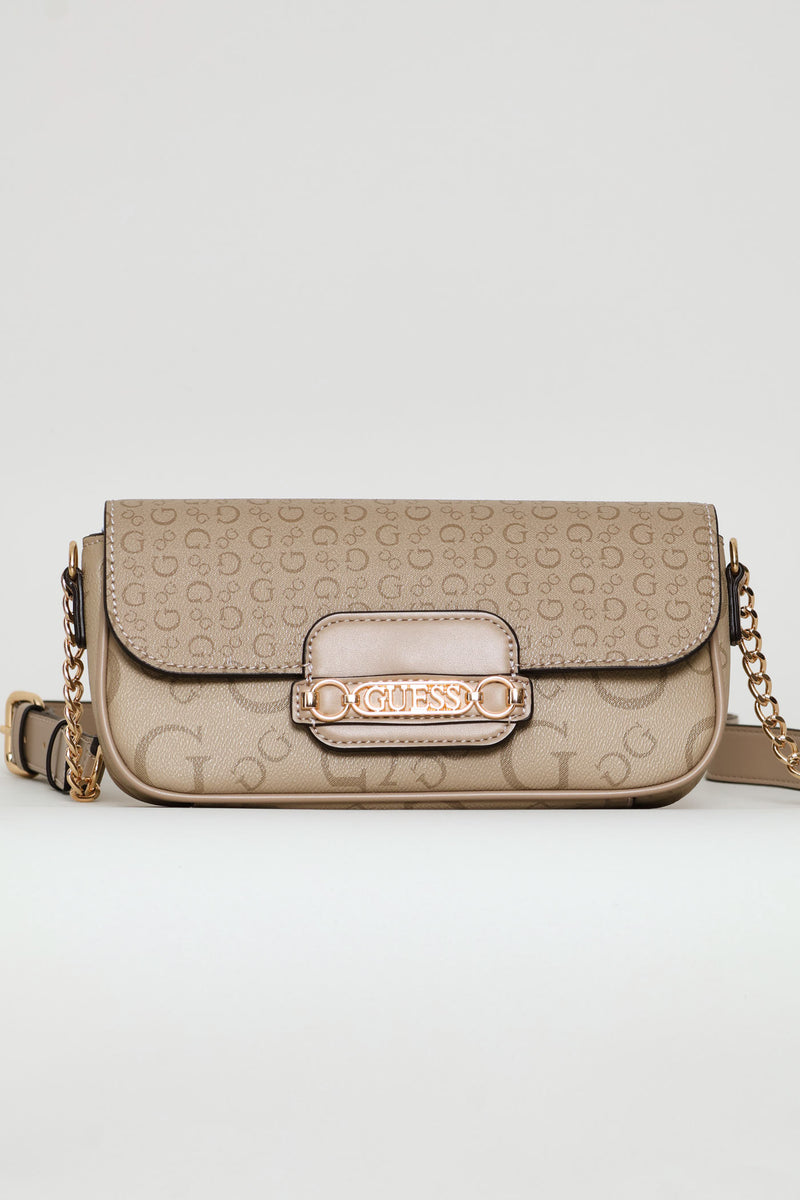 Daisee Flap Crossbody Bag - Taupe