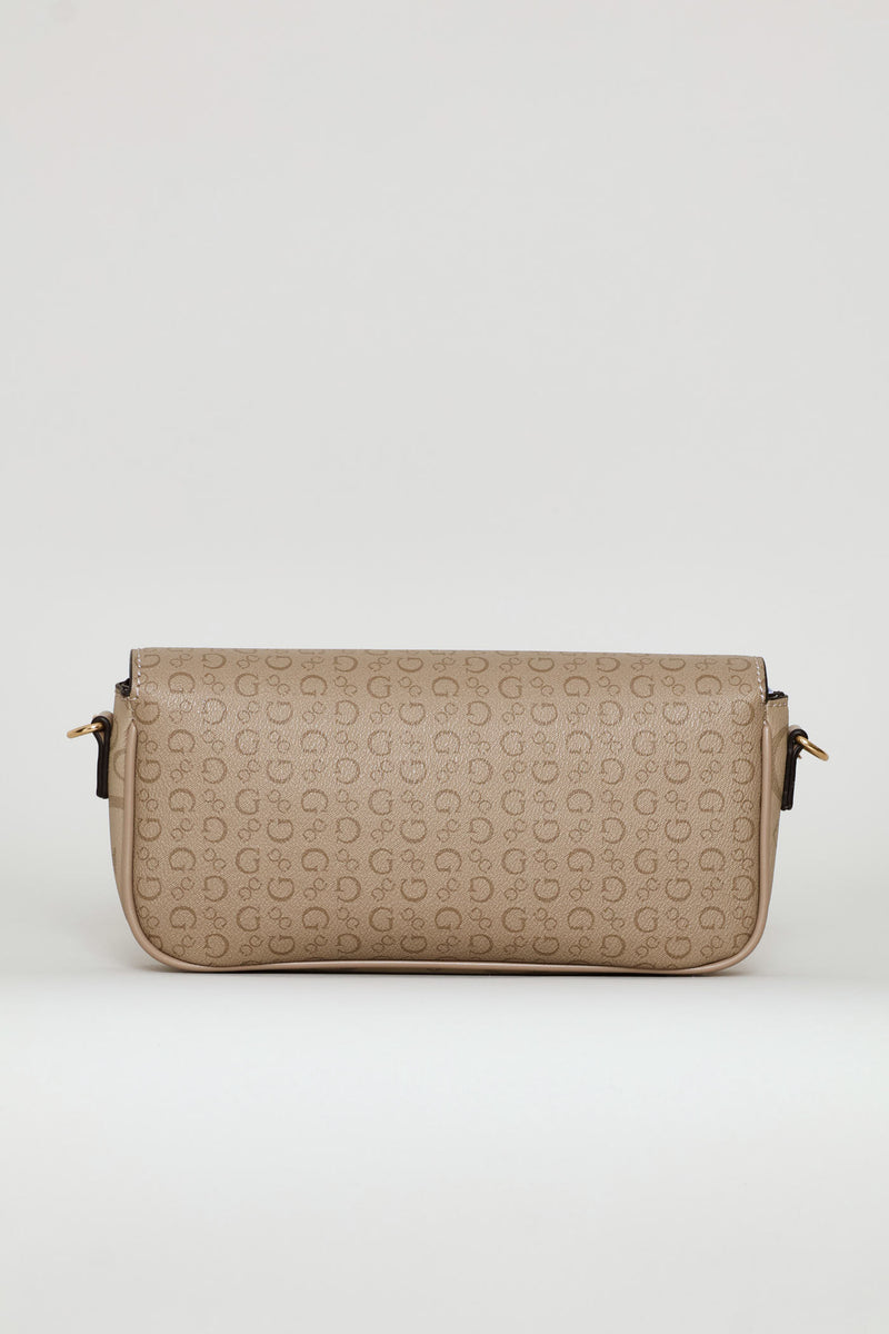 Daisee Flap Crossbody Bag - Taupe