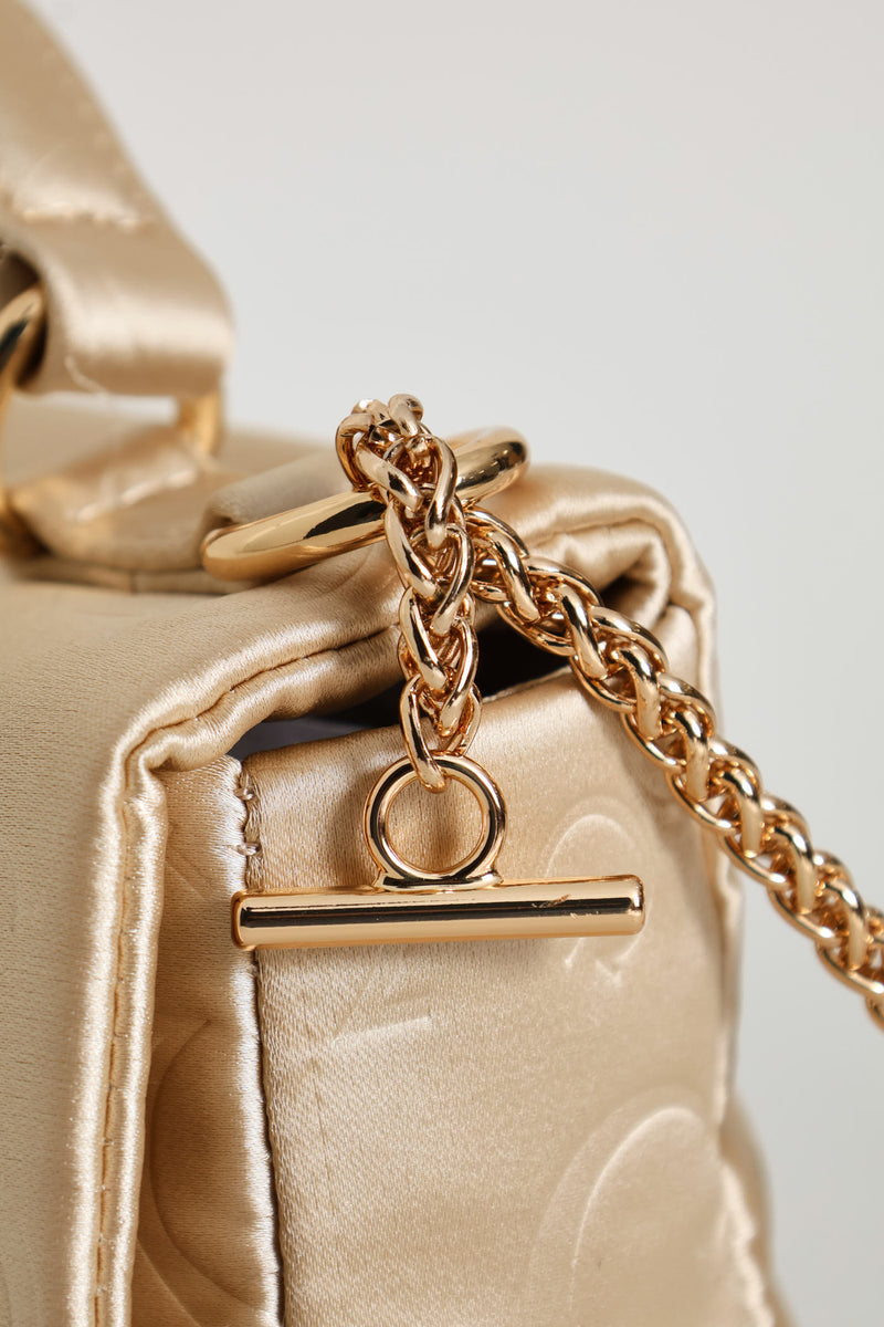 Sunset Boulevard Top Handle Crossbody Bag - Champagne