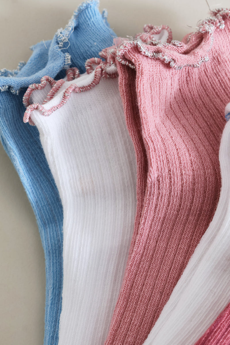 5 Pack Lurex Low Cut Socks - Multi