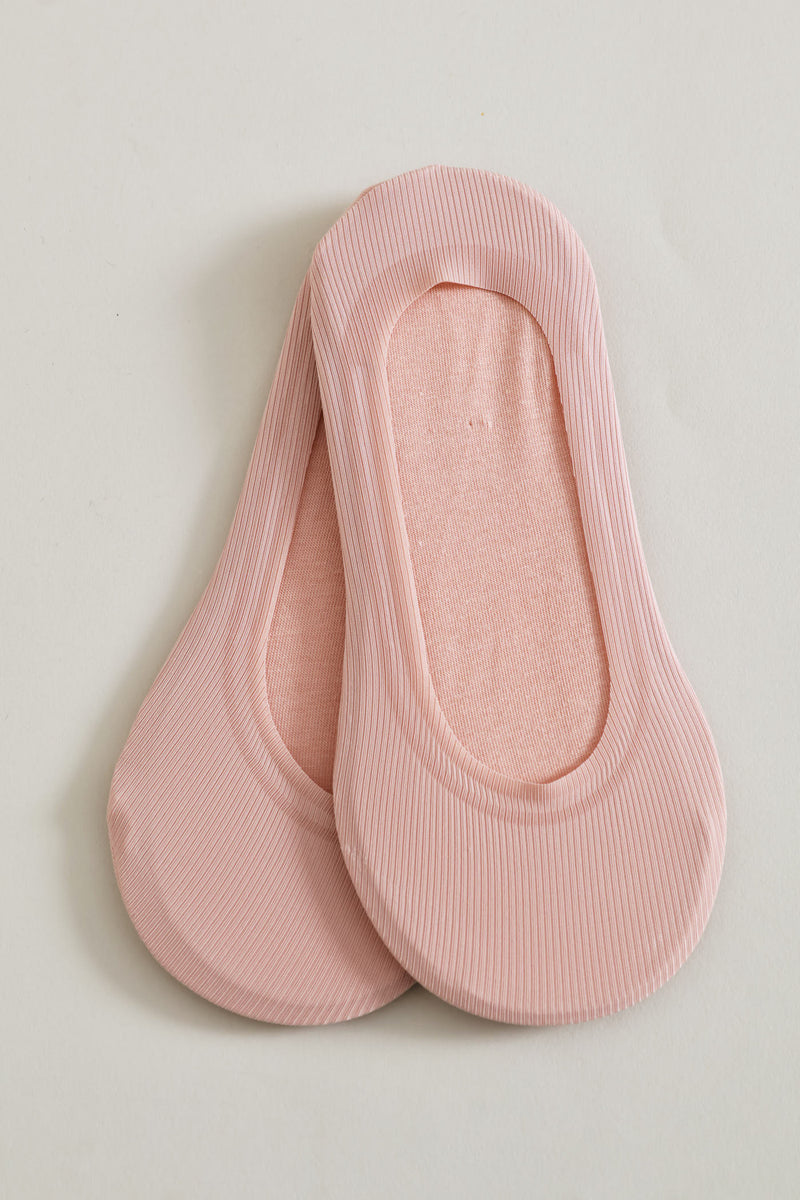 2 Pack Ribbed Silicone Socks - Pink