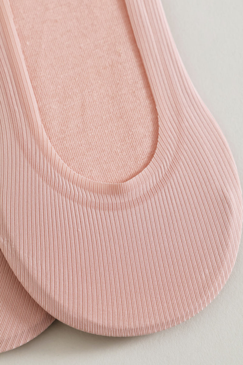 2 Pack Ribbed Silicone Socks - Pink
