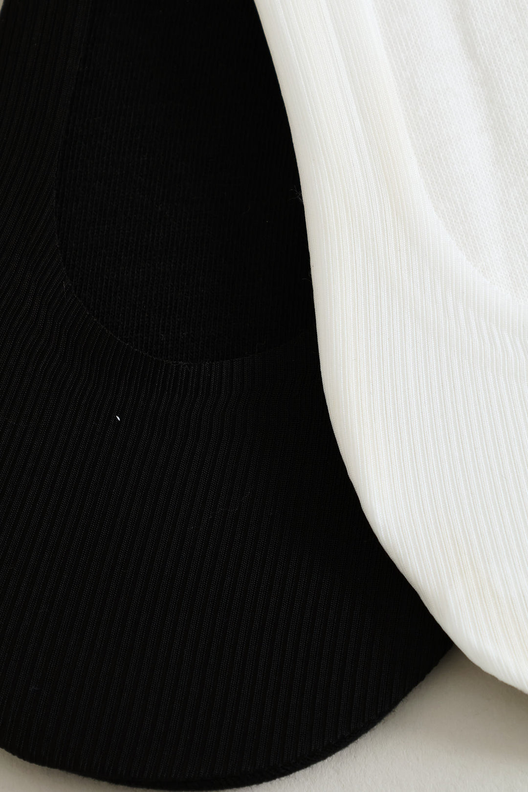 2 Pack Ribbed Silicone Socks - Black/White